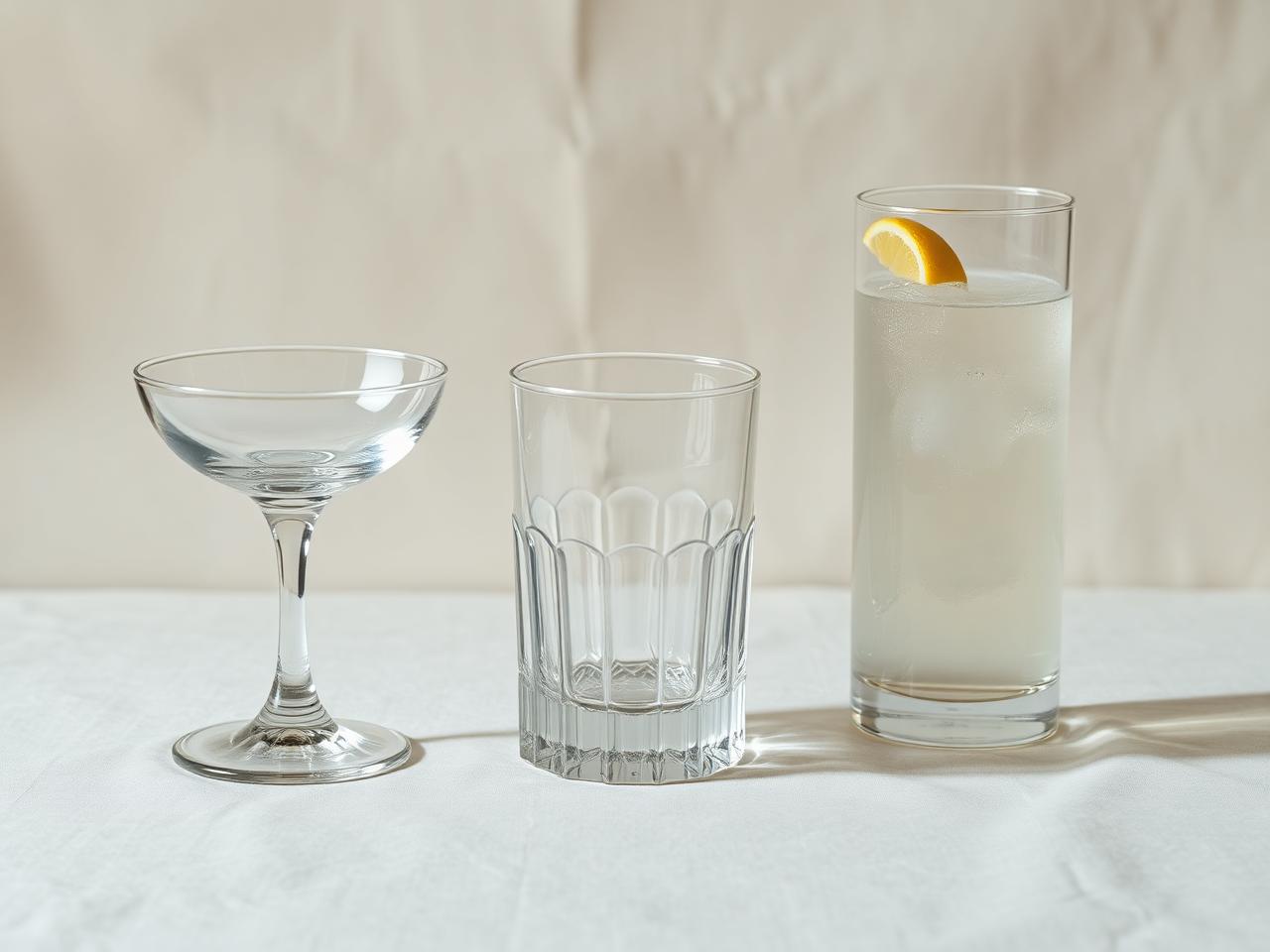 Choisir ses verres : trois formes, trente cocktails