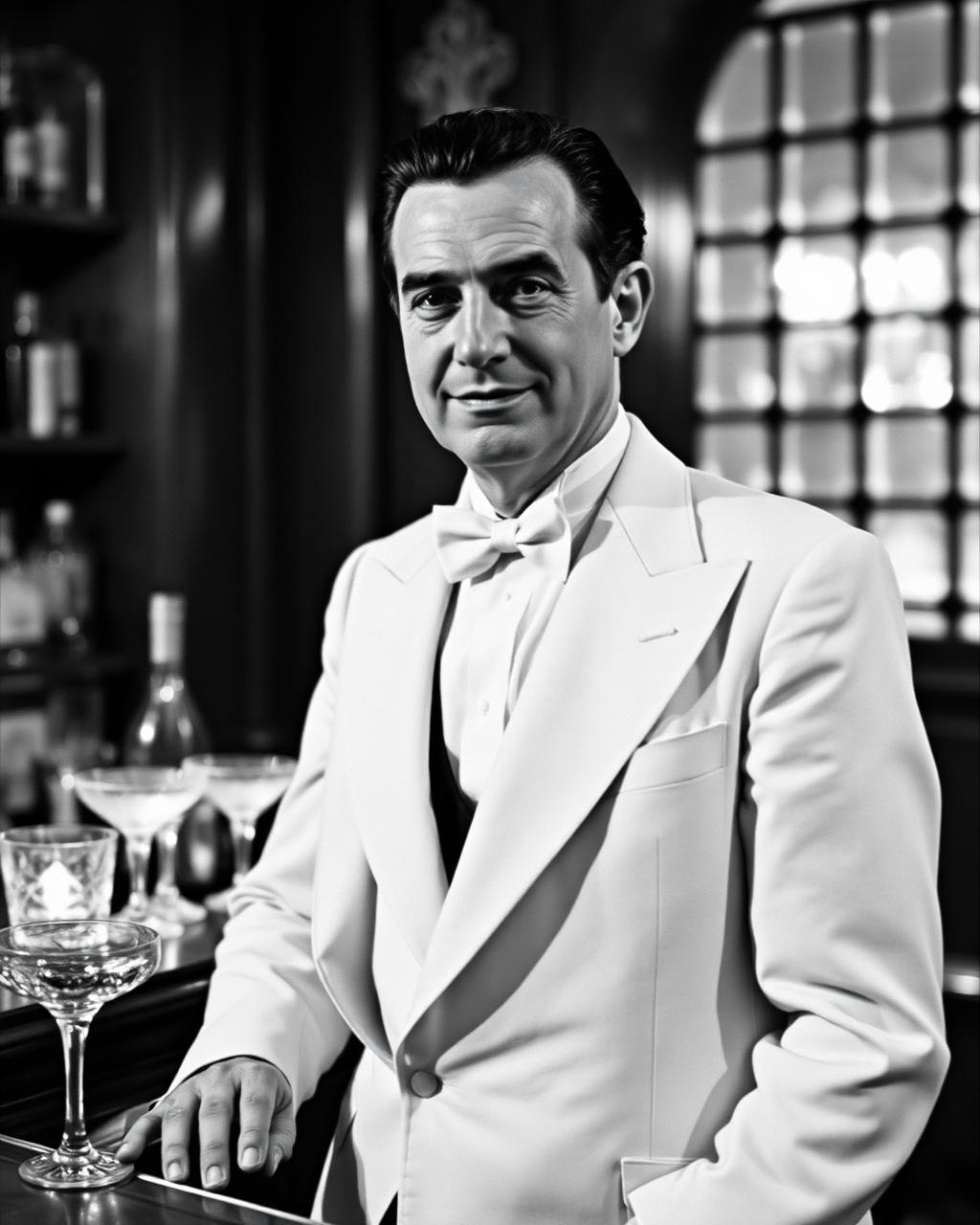 Portrait de Harry Craddock, chef barman du savoy hotel american bar