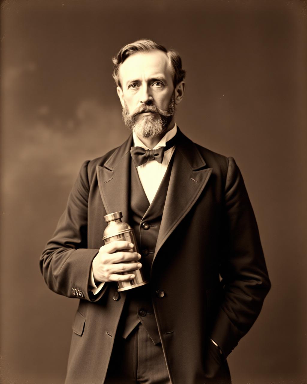 Portrait de Jerry Thomas, père du bartending américain